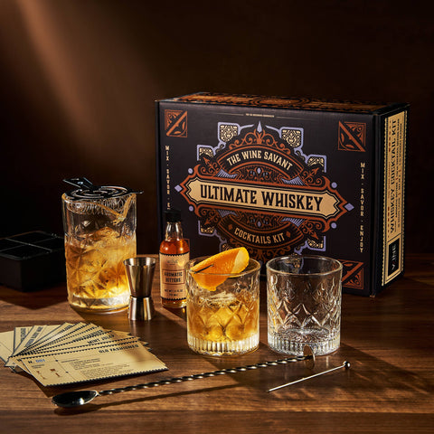 Whiskey Cocktail Making Kit - Rocks Drinking Glass Set – Babylon Mercantile